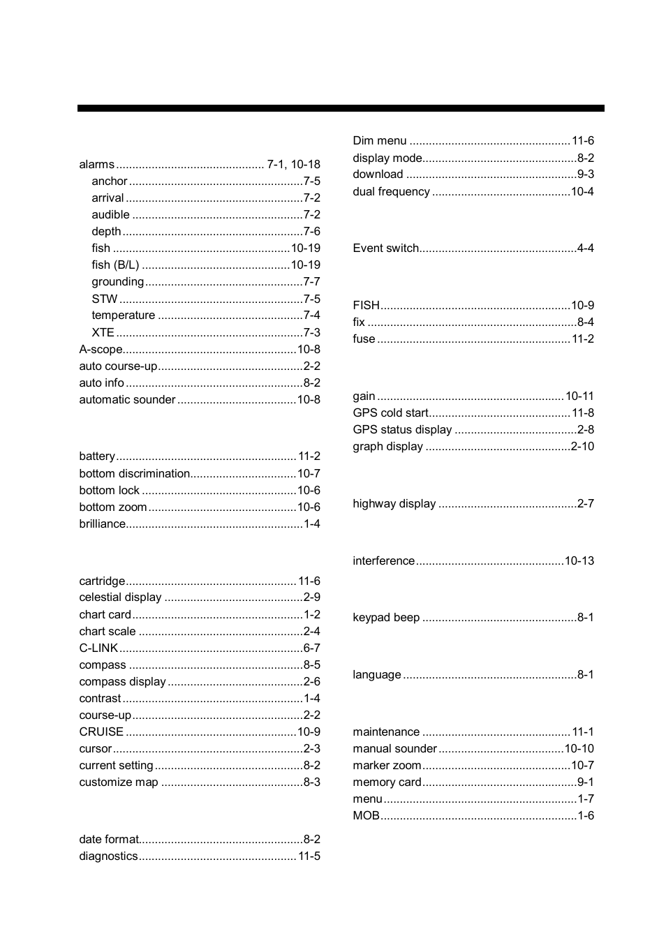 Index, In-1 | Furuno GP-7000F User Manual | Page 131 / 132