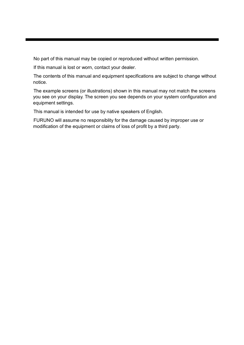 Important notice | Furuno GP-7000F User Manual | Page 3 / 132