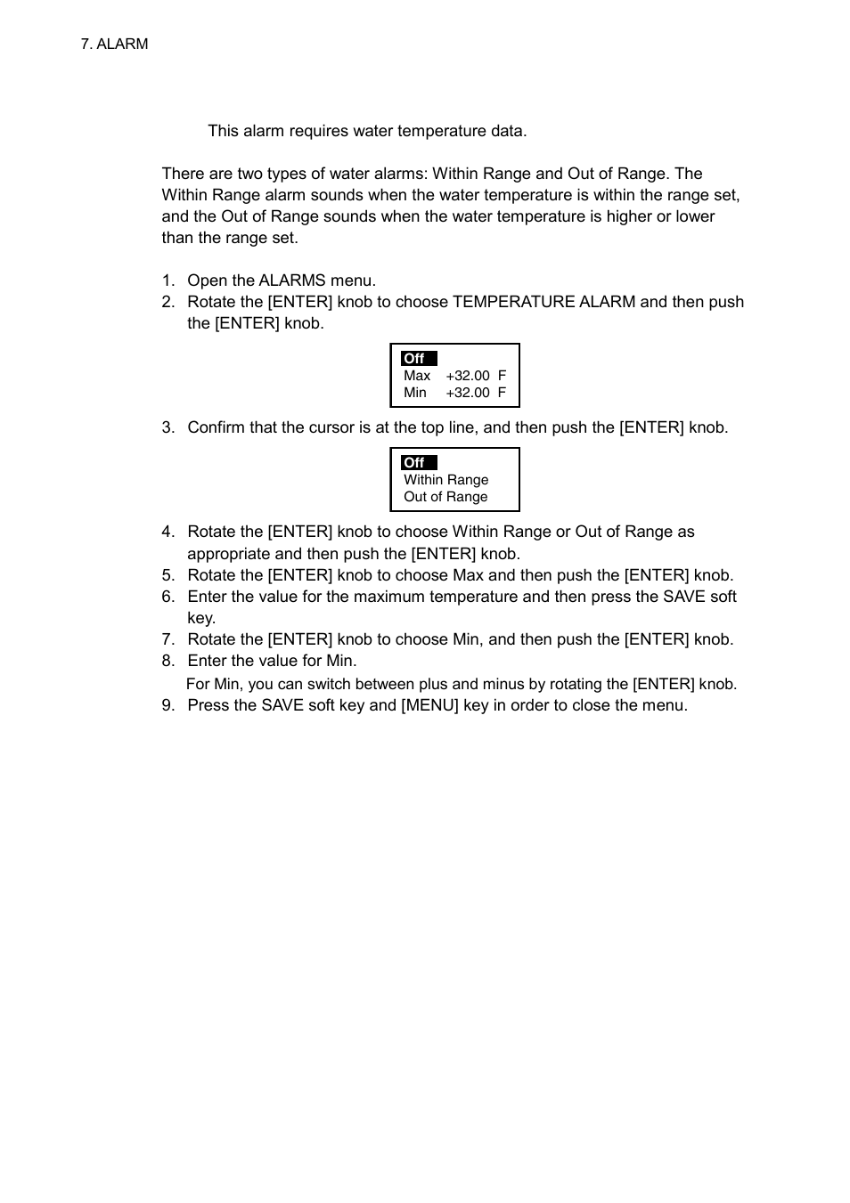 4 temperature alarm | Furuno GP-7000F User Manual | Page 66 / 132