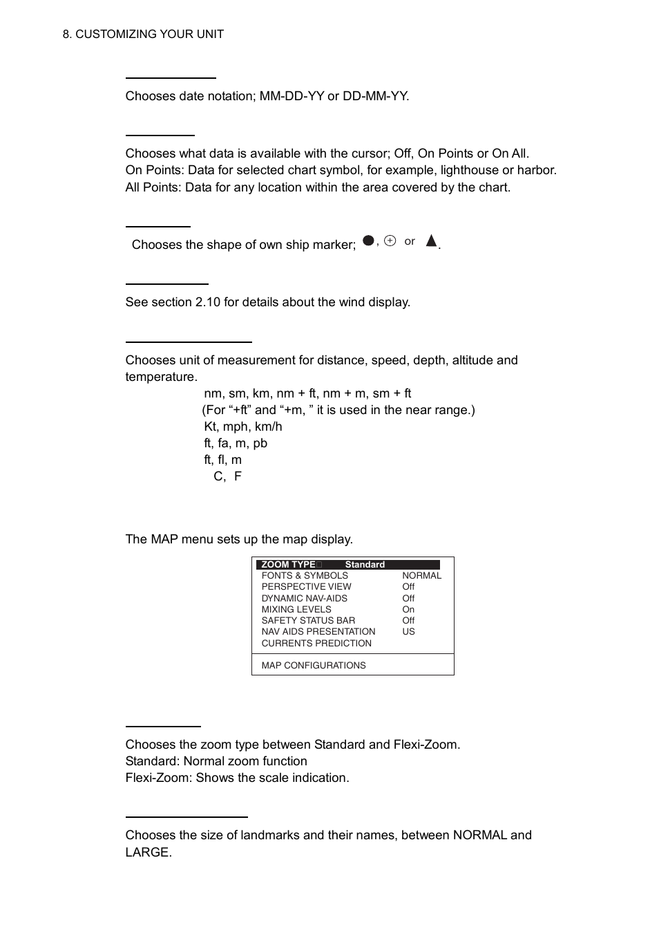2 map menu | Furuno GP-7000F User Manual | Page 72 / 132