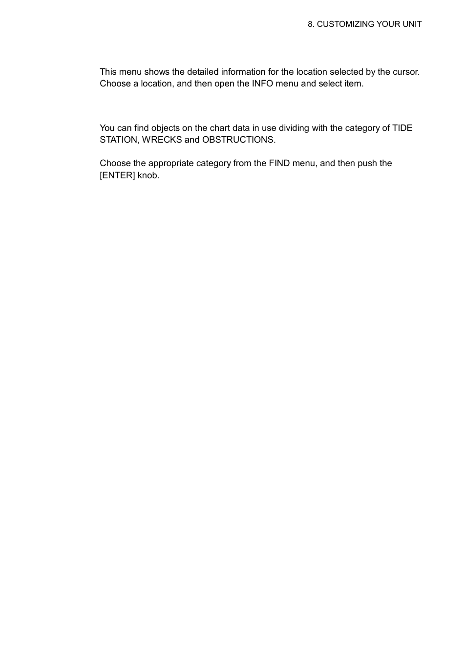 4 info menu, 5 find menu | Furuno GP-7000F User Manual | Page 79 / 132