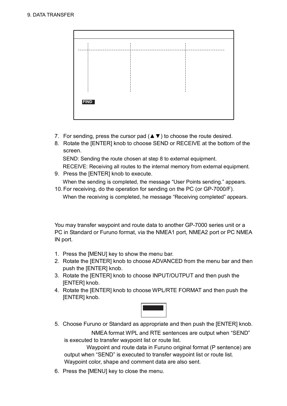 3 waypoint, route format | Furuno GP-7000F User Manual | Page 86 / 132