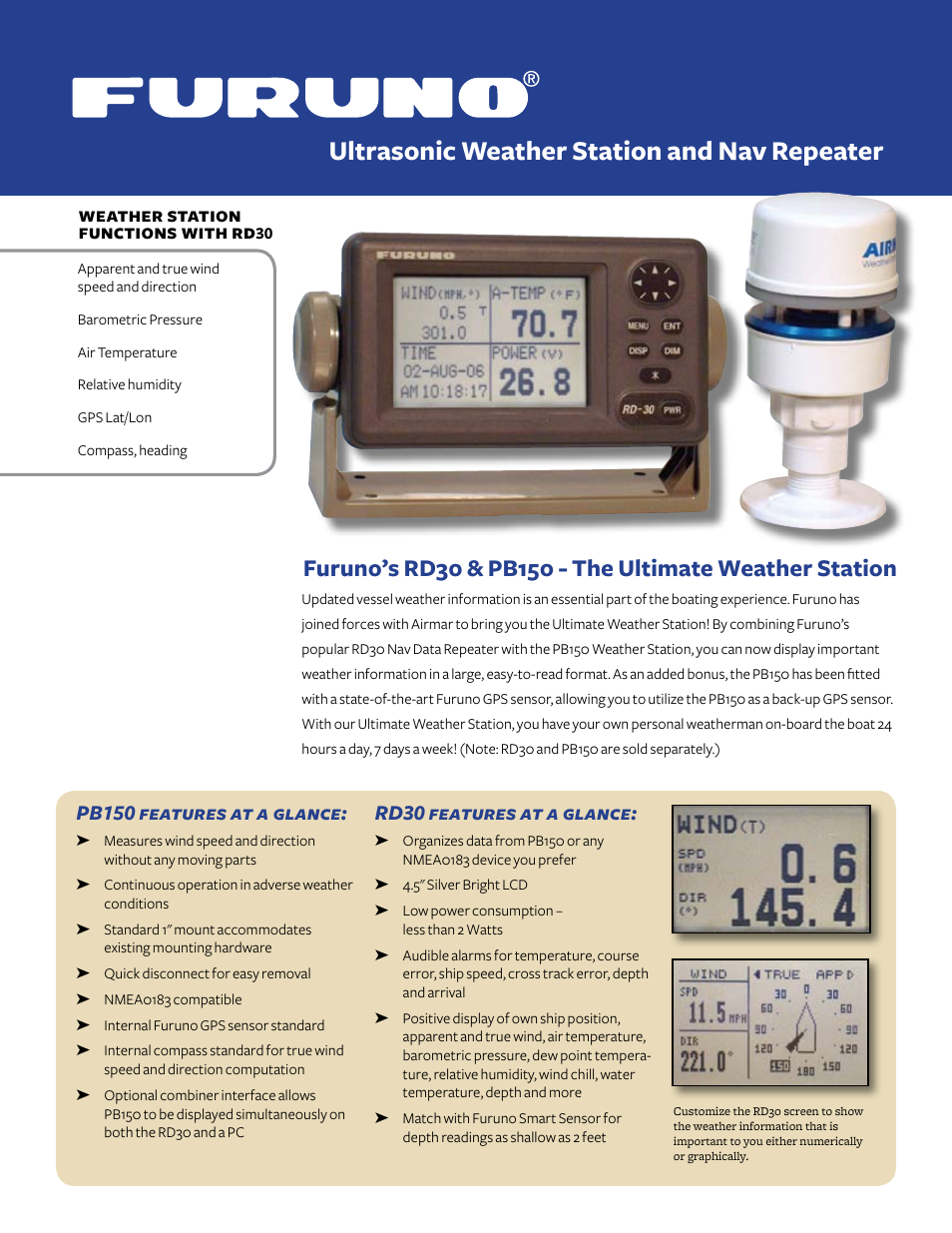 Furuno PB150 User Manual | 2 pages