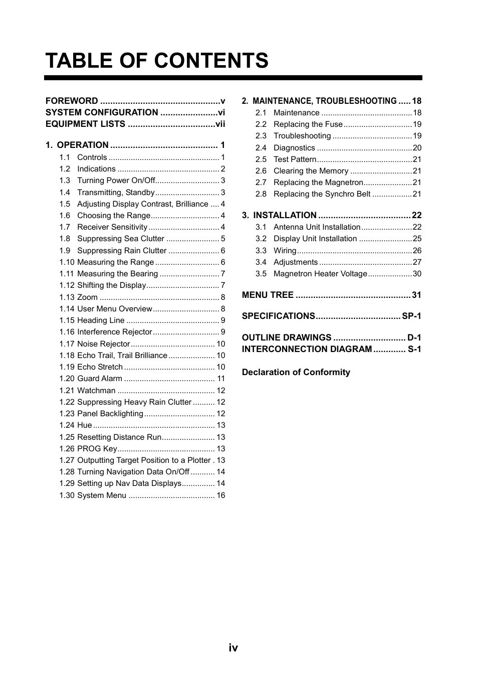 Furuno 1715 User Manual | Page 5 / 48