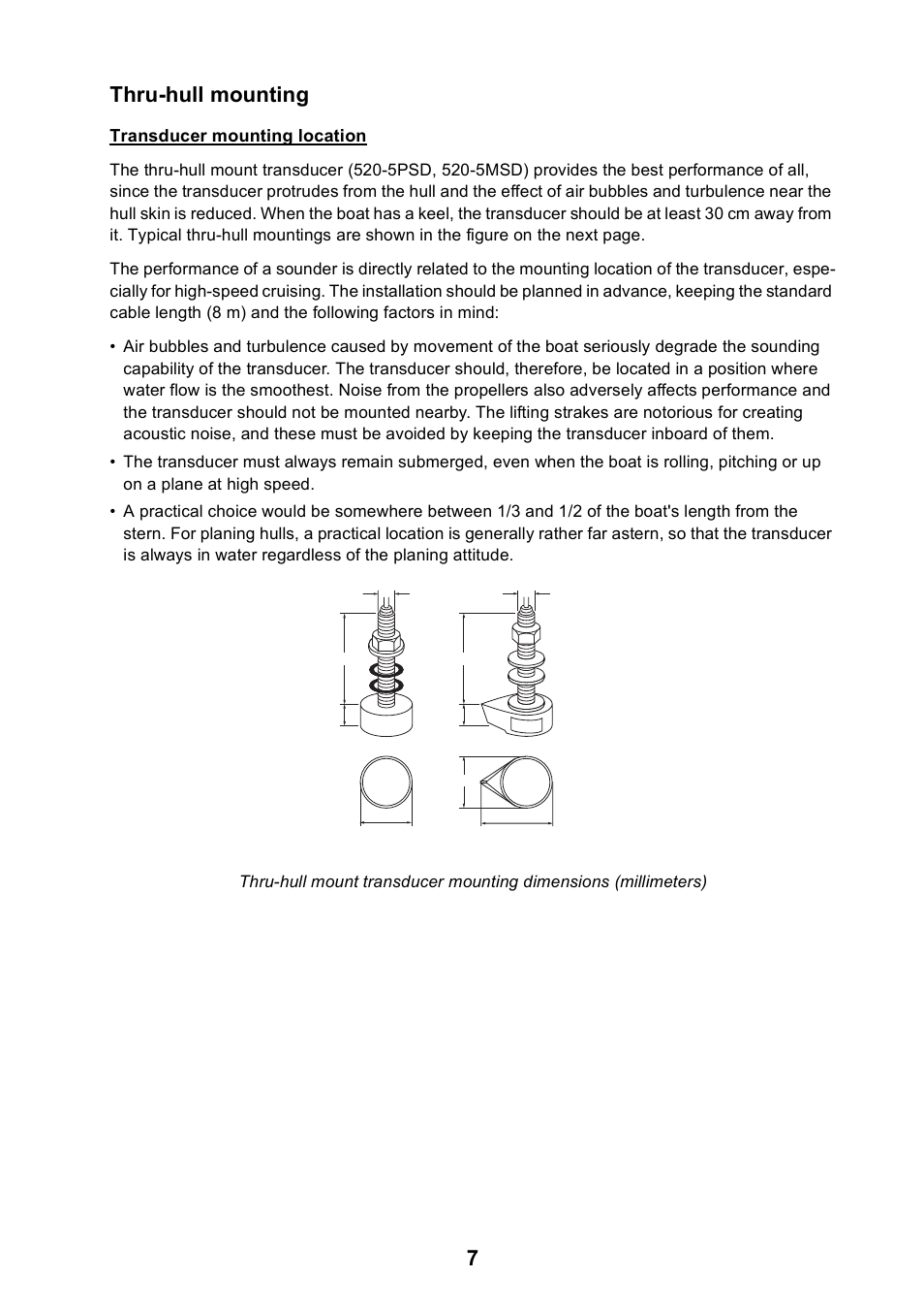 7thru-hull mounting | Furuno GP-7000F User Manual | Page 13 / 52