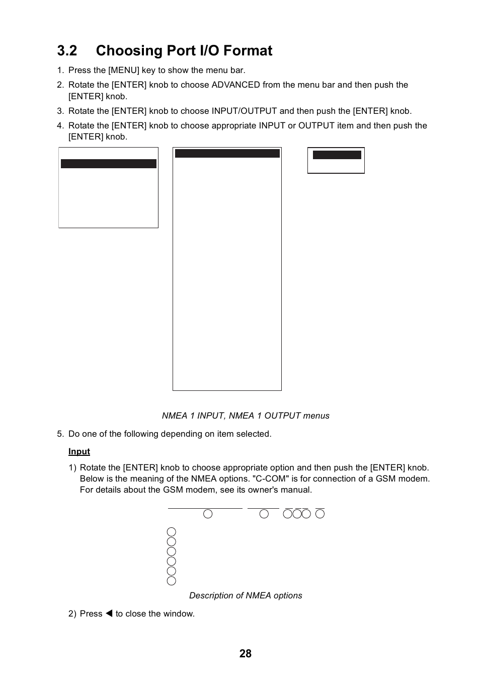 2 choosing port i/o format | Furuno GP-7000F User Manual | Page 34 / 52