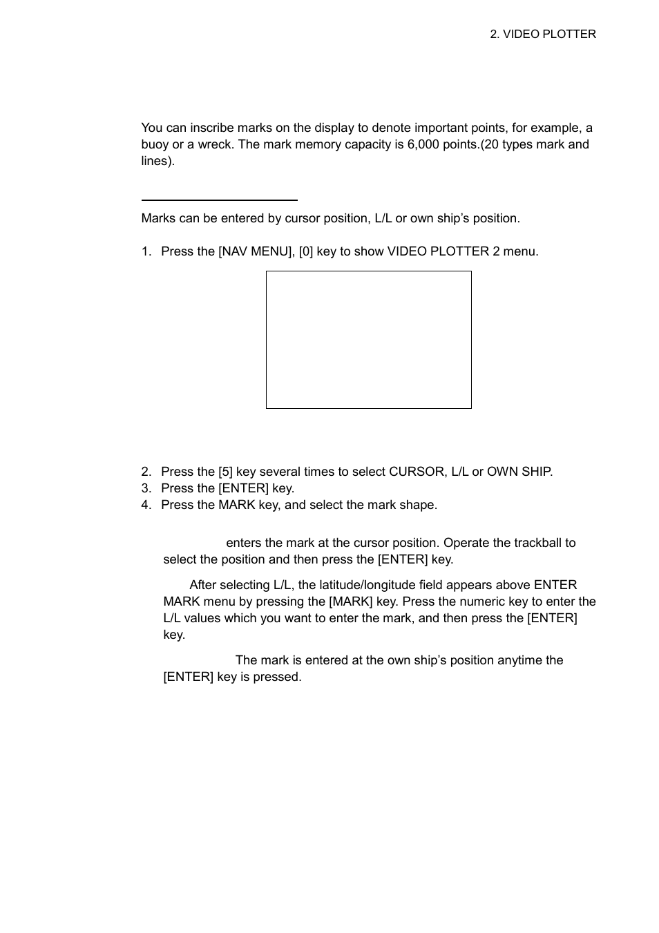5 marks, lines | Furuno RP-25 User Manual | Page 25 / 48