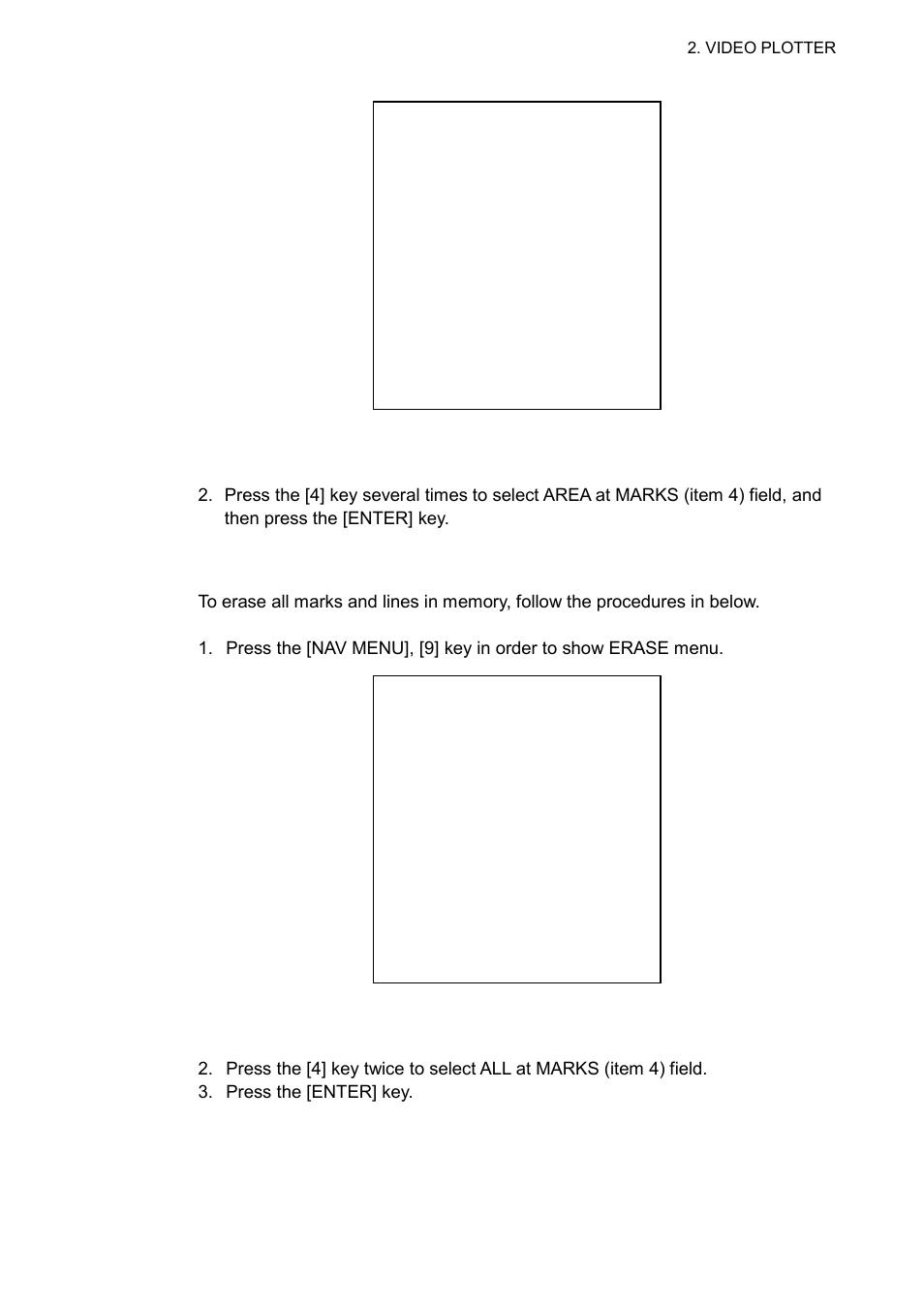 3 erasing all marks | Furuno RP-25 User Manual | Page 29 / 48