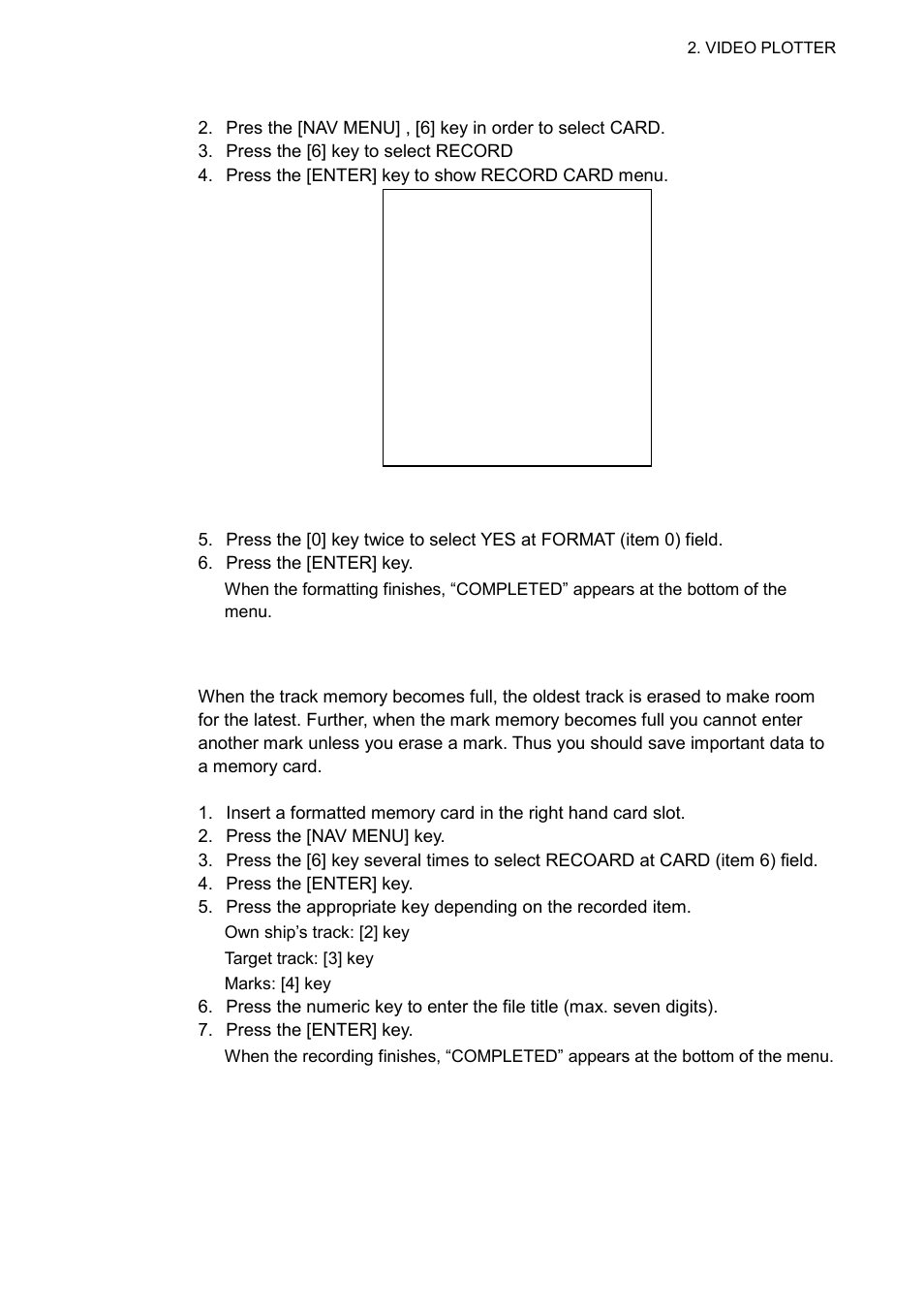 2 recording data | Furuno RP-25 User Manual | Page 41 / 48