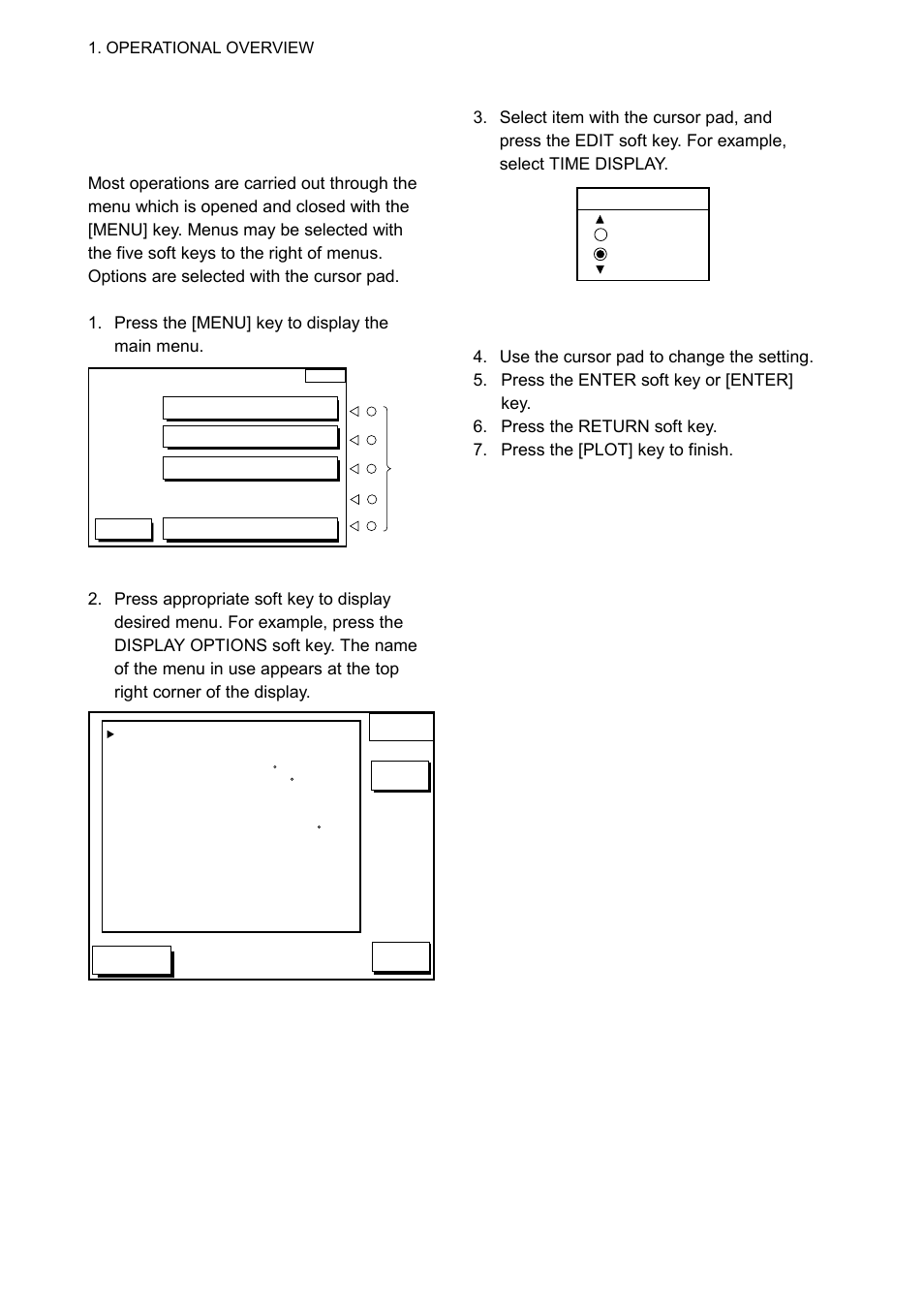 8 menu operation, soft keys | Furuno GP-1850W User Manual | Page 14 / 98