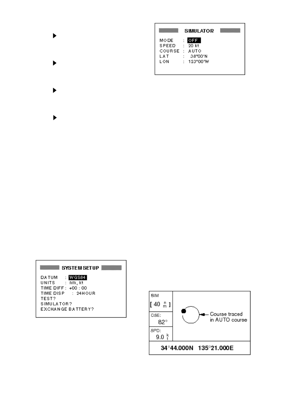 6 simulator display | Furuno GP-36 User Manual | Page 16 / 81