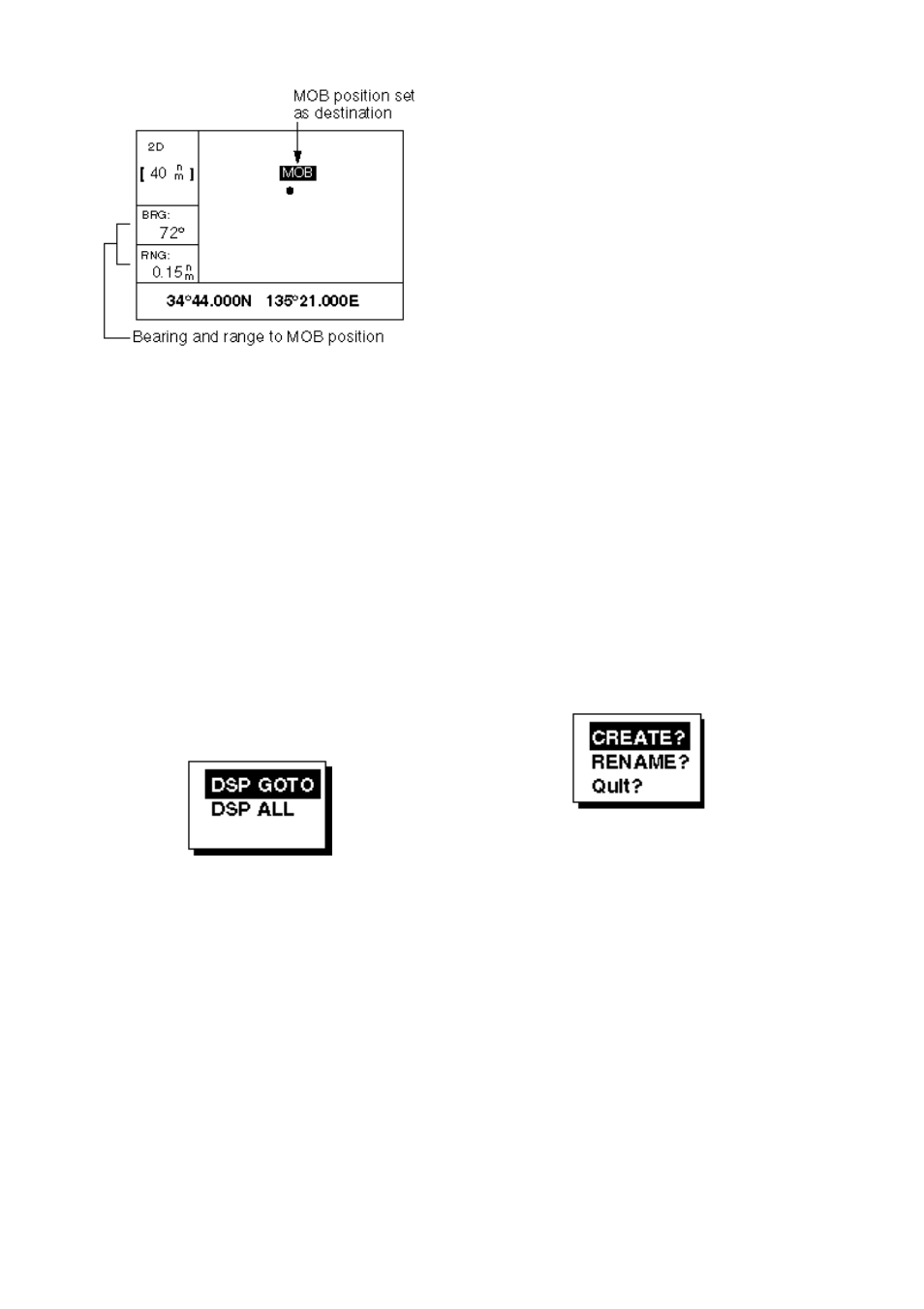 3 displaying waypoint name, 4 editing waypoints on the wpts/mrks list | Furuno GP-36 User Manual | Page 26 / 81