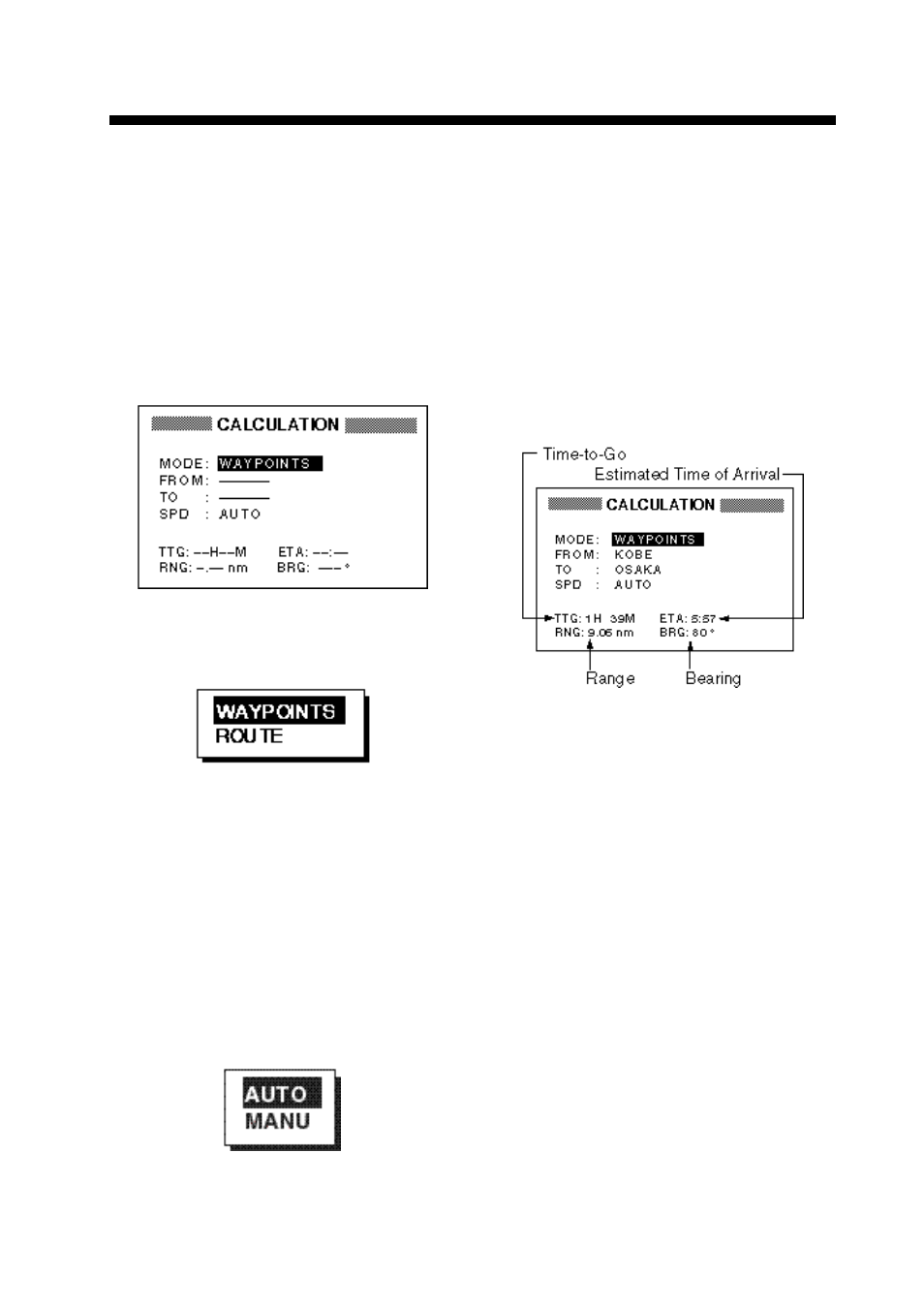 Other functions, 1 calculating range, bearing and ttg | Furuno GP-36 User Manual | Page 41 / 81