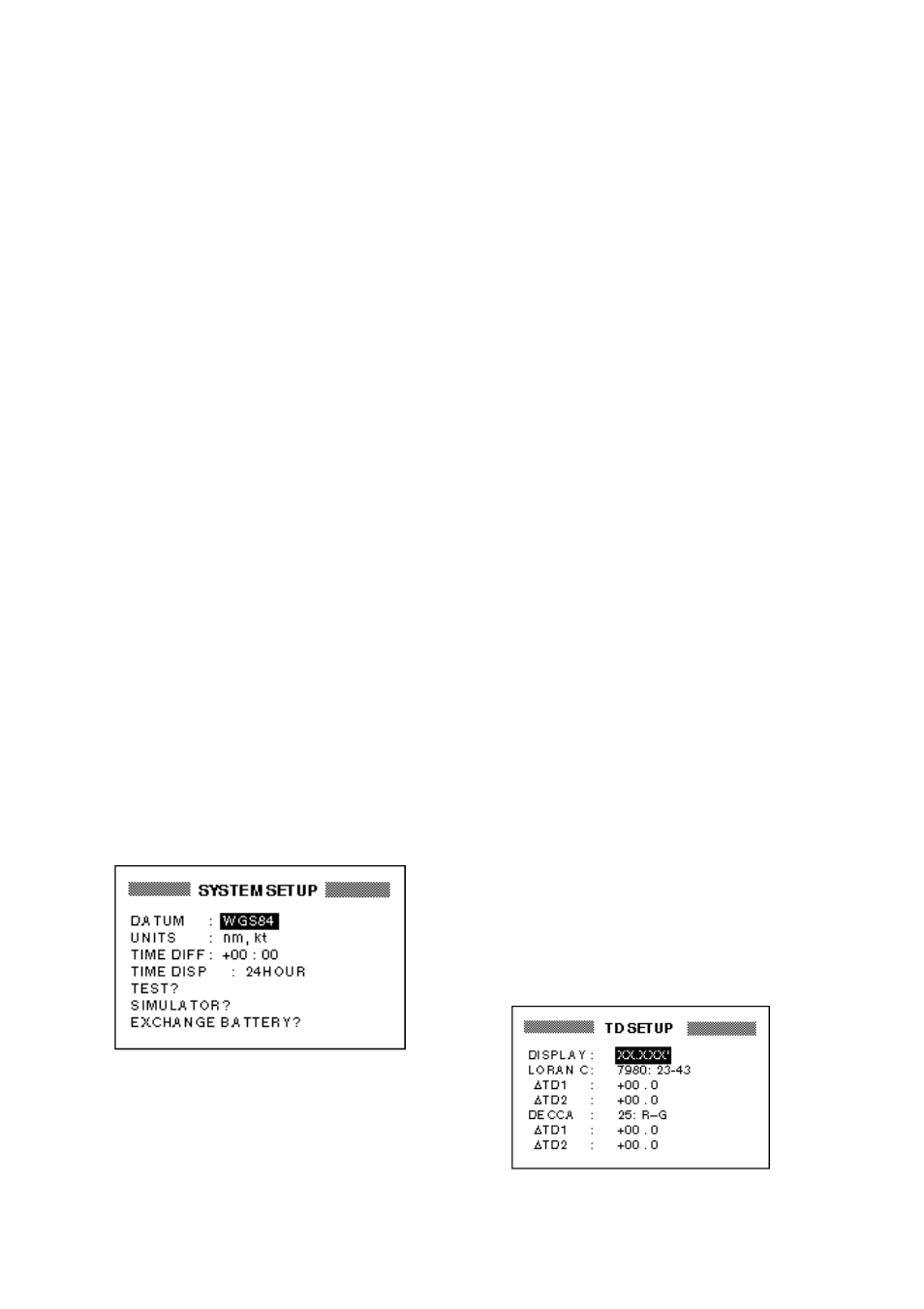 5 geodetic chart system, 6 units of measurement, 7 position display format | Furuno GP-36 User Manual | Page 46 / 81