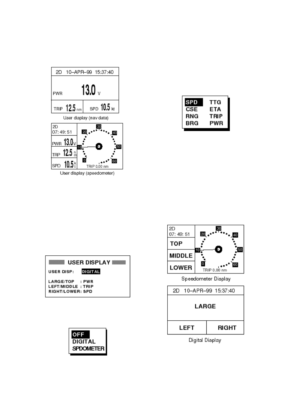 10 user display setup | Furuno GP-36 User Manual | Page 49 / 81