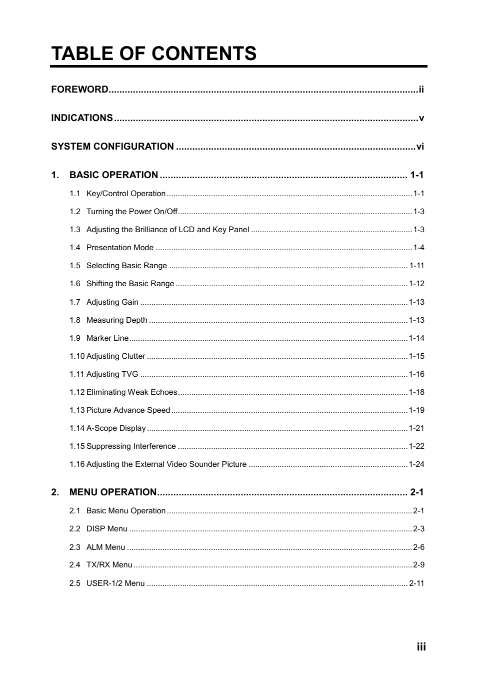 Furuno FCV-1200LM User Manual | Page 5 / 94