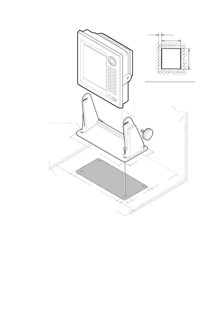 Figure 5-13 how to mount the display unit | Furuno 841 User Manual | Page 48 / 64