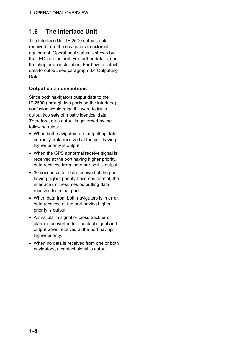 6 the interface unit | Furuno GP-150-DUAL User Manual | Page 16 / 123