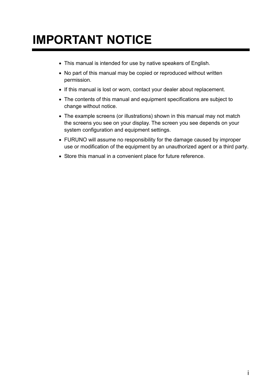 Important notice | Furuno GP-150-DUAL User Manual | Page 3 / 123