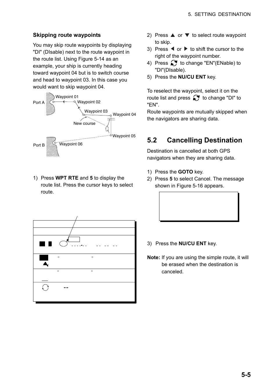 2 cancelling destination | Furuno GP-150-DUAL User Manual | Page 39 / 123