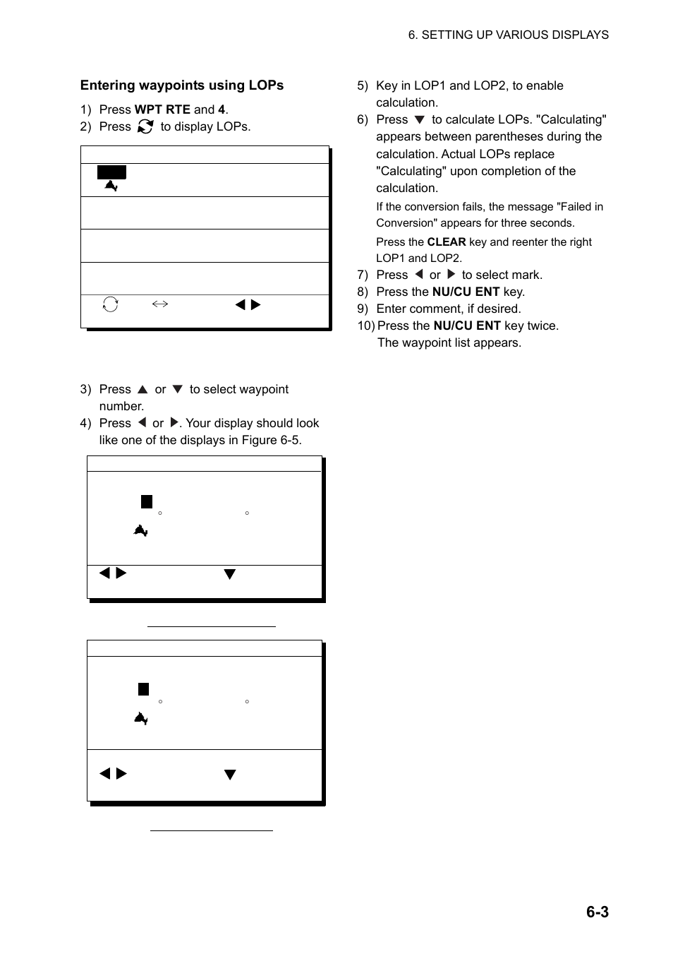 Entering waypoints using lops | Furuno GP-150-DUAL User Manual | Page 45 / 123