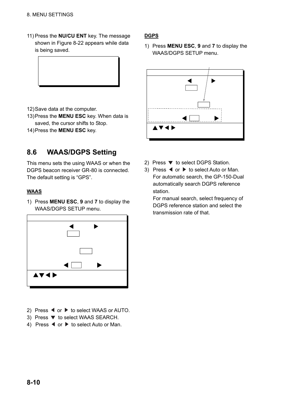 6 waas/dgps setting | Furuno GP-150-DUAL User Manual | Page 60 / 123