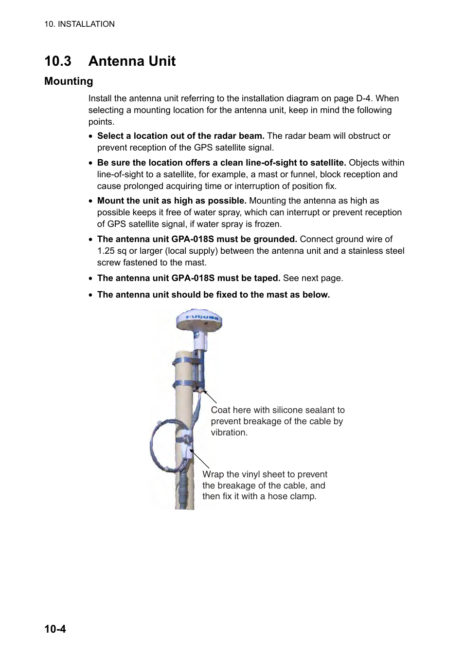 3 antenna unit | Furuno GP-150-DUAL User Manual | Page 72 / 123