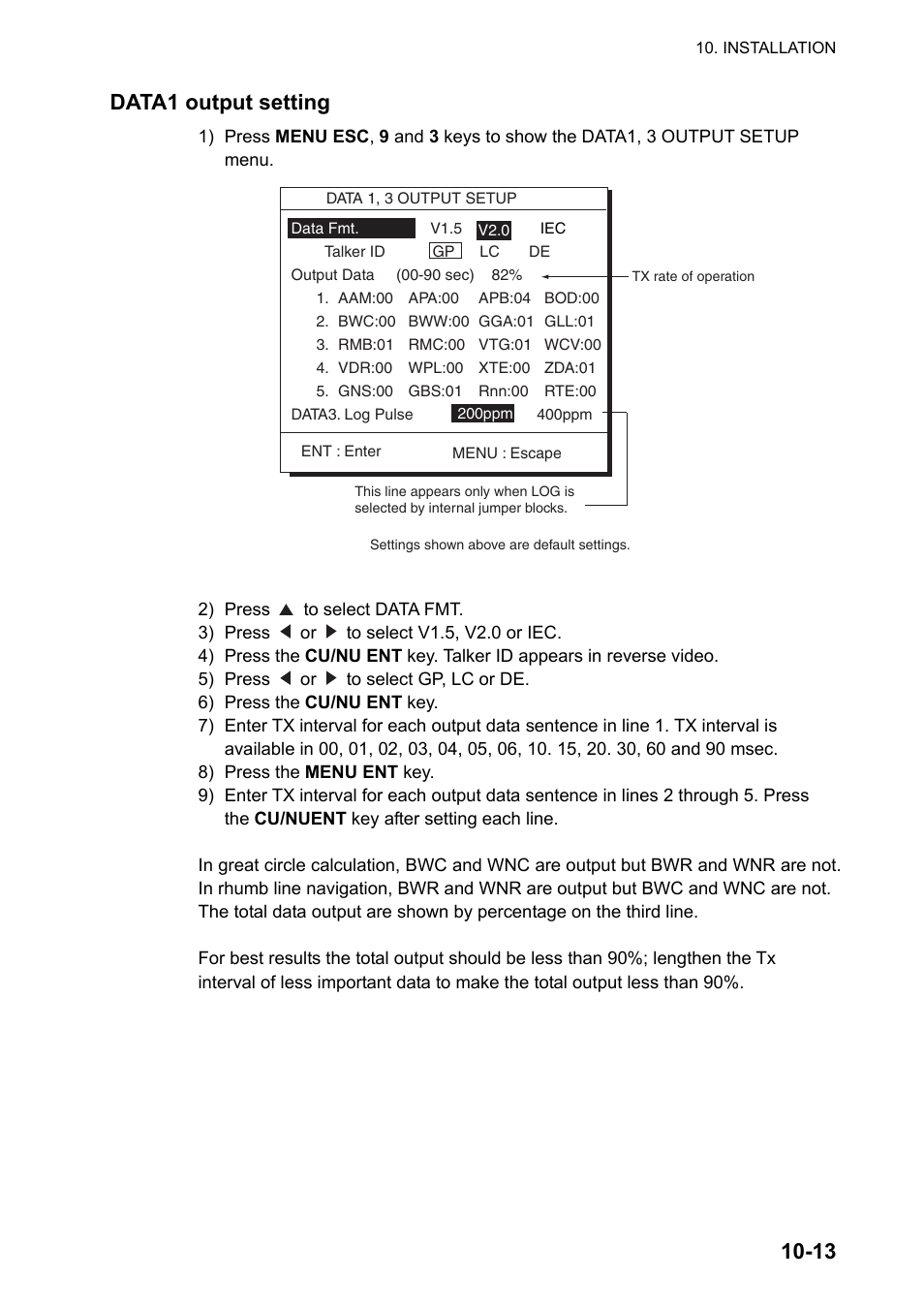 13 data1 output setting | Furuno GP-150-DUAL User Manual | Page 81 / 123