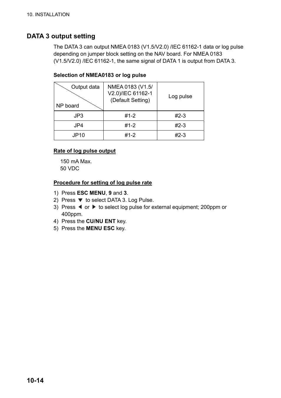 14 data 3 output setting | Furuno GP-150-DUAL User Manual | Page 82 / 123