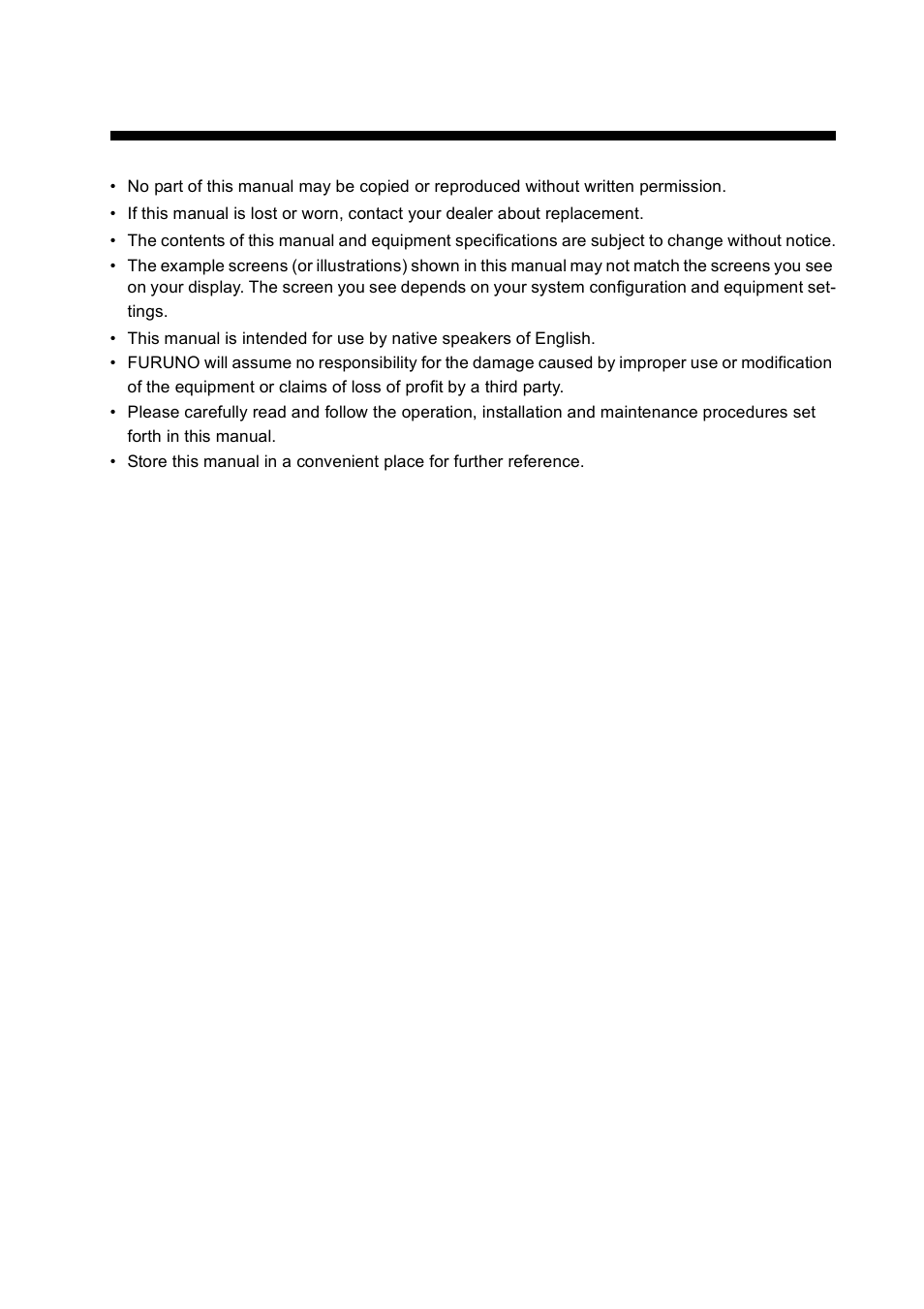 Important notice | Furuno 585 User Manual | Page 2 / 56