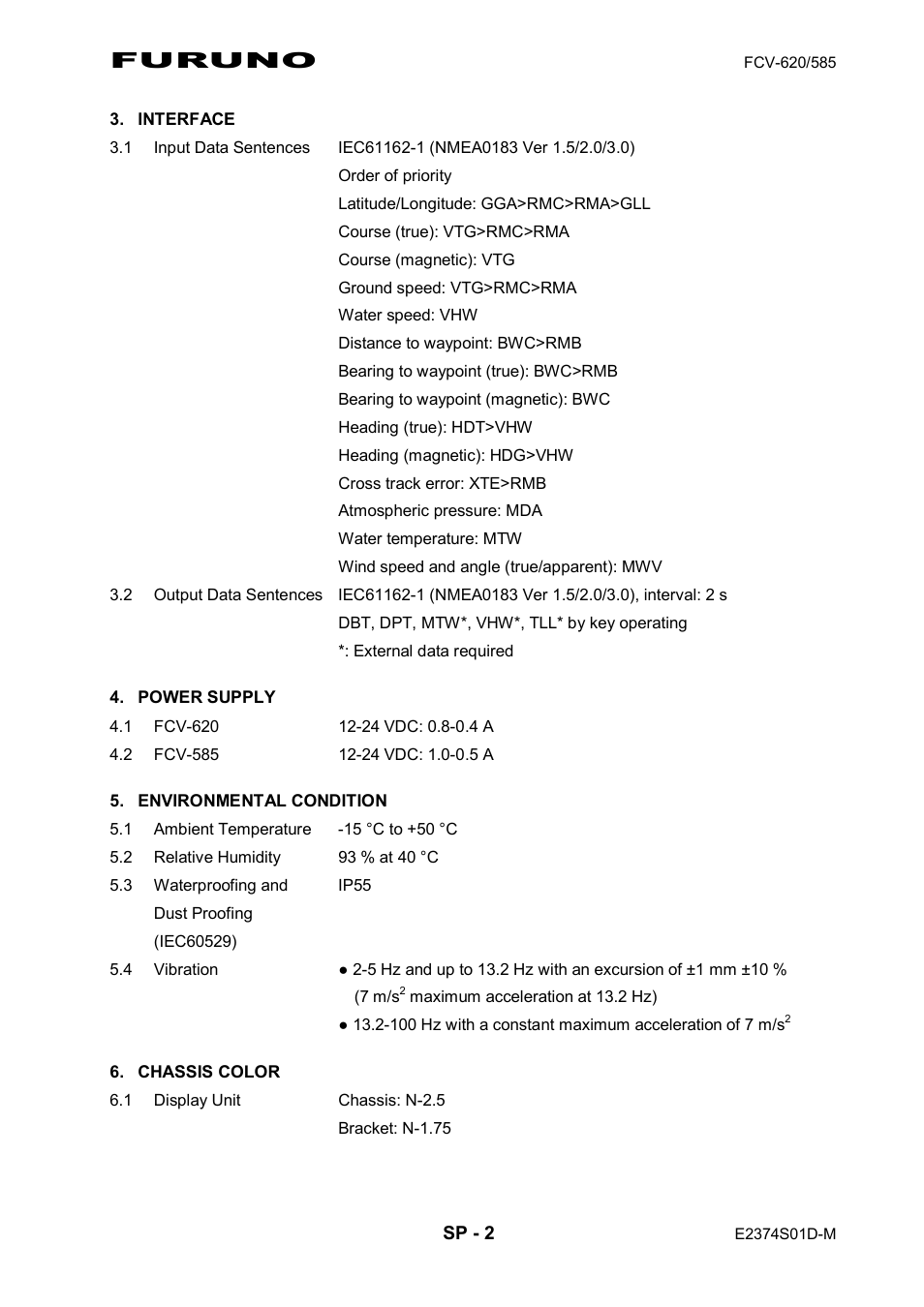 Furuno | Furuno Color LCD Sounder FCV-620/585 User Manual | Page 50 / 56