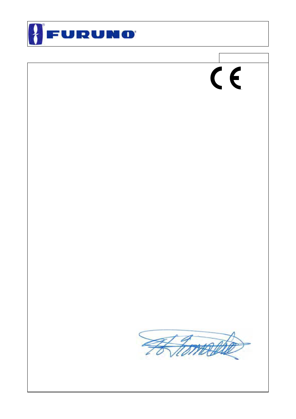 Ec declaration of conformity | Furuno Color LCD Sounder FCV-620/585 User Manual | Page 56 / 56