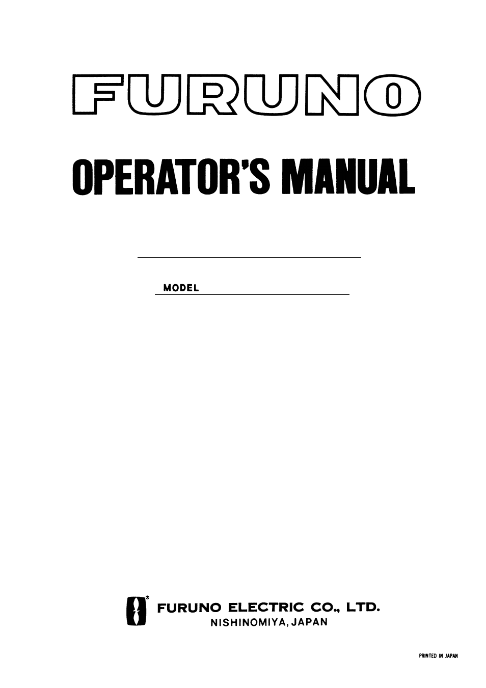 Furuno MODEL 1622 User Manual | 35 pages