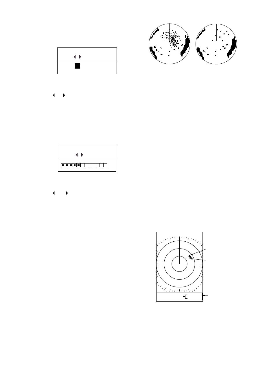 9 suppressing rain clutter, 10 range rings, 11 cursor | 5automatic sea clutter control, Manual adjustment of sea clutter control | Furuno MODEL 1622 User Manual | Page 13 / 35