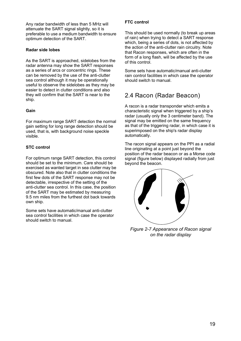 4 racon (radar beacon) | Furuno MODEL 1622 User Manual | Page 27 / 35