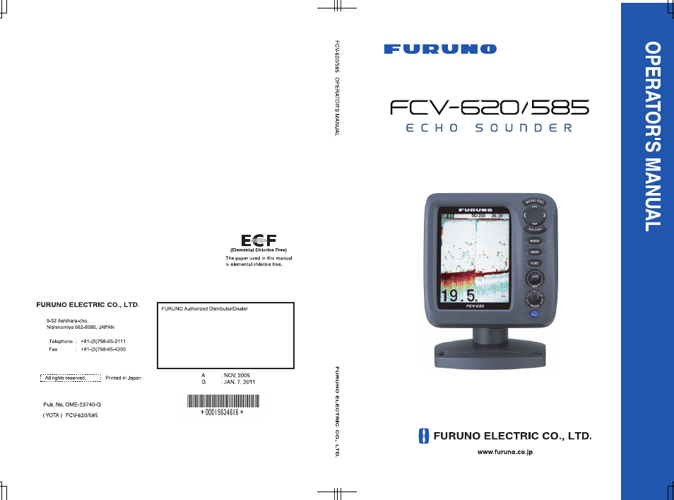 Furuno FCV-620 User Manual | 57 pages