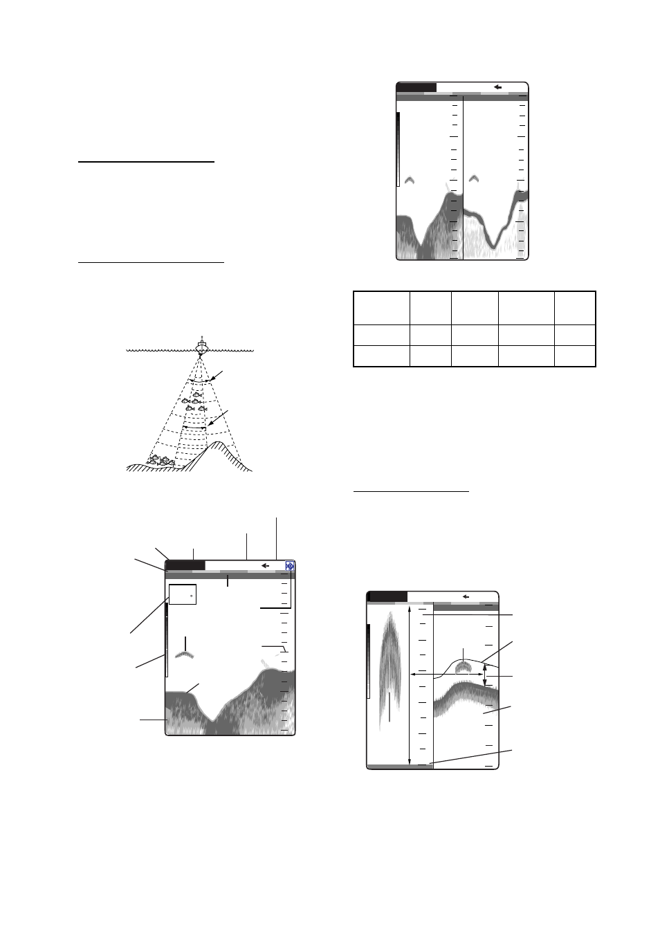 Single frequency display, Dual frequency display | Furuno FCV-620 User Manual | Page 12 / 57