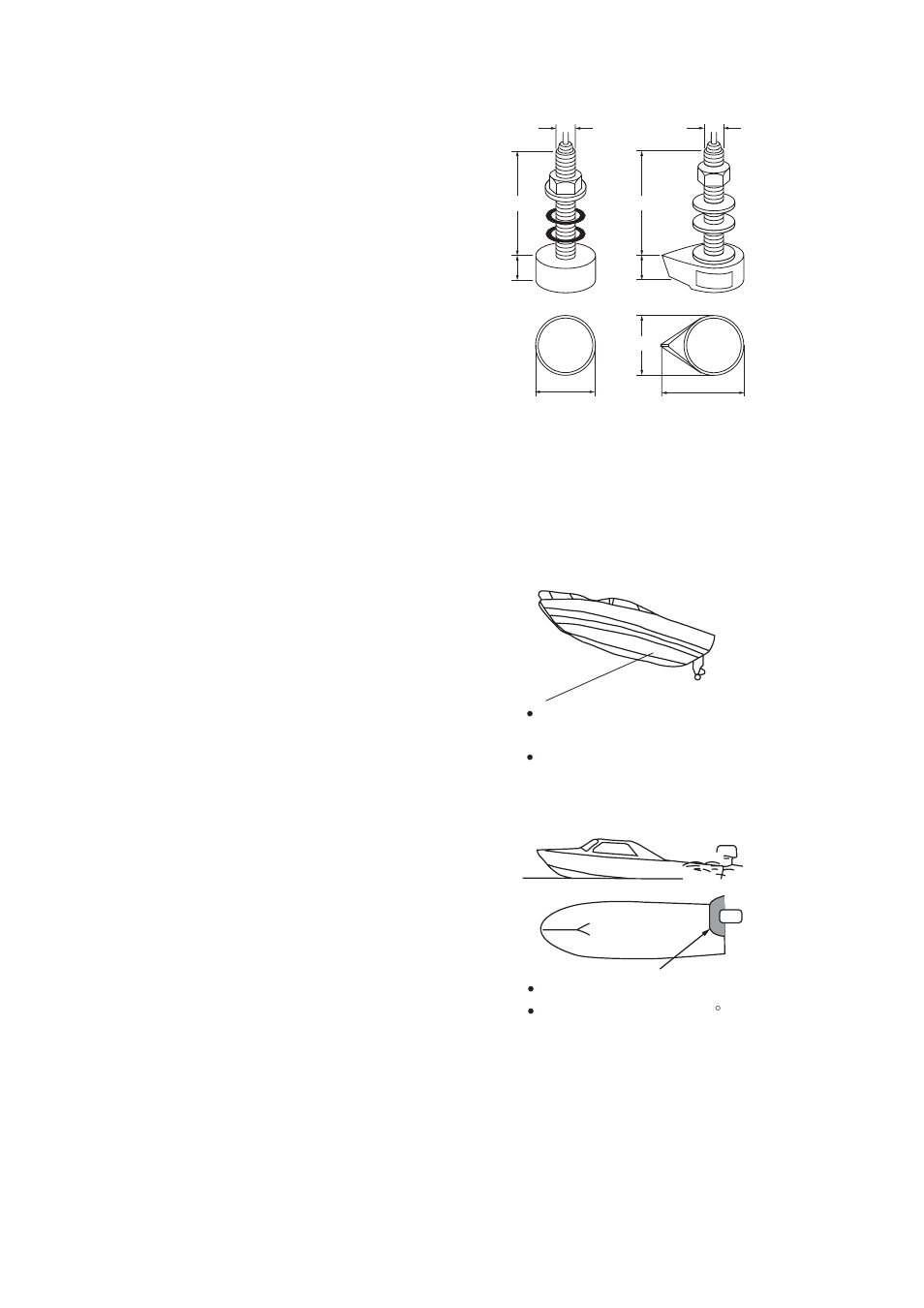 2 thru-hull mount transducer | Furuno FCV-620 User Manual | Page 36 / 57