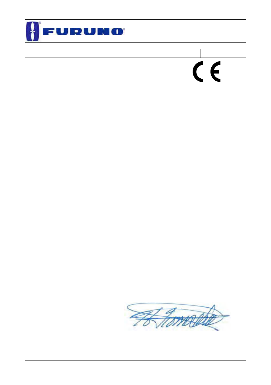 Ec declaration of conformity | Furuno FCV-620 User Manual | Page 57 / 57