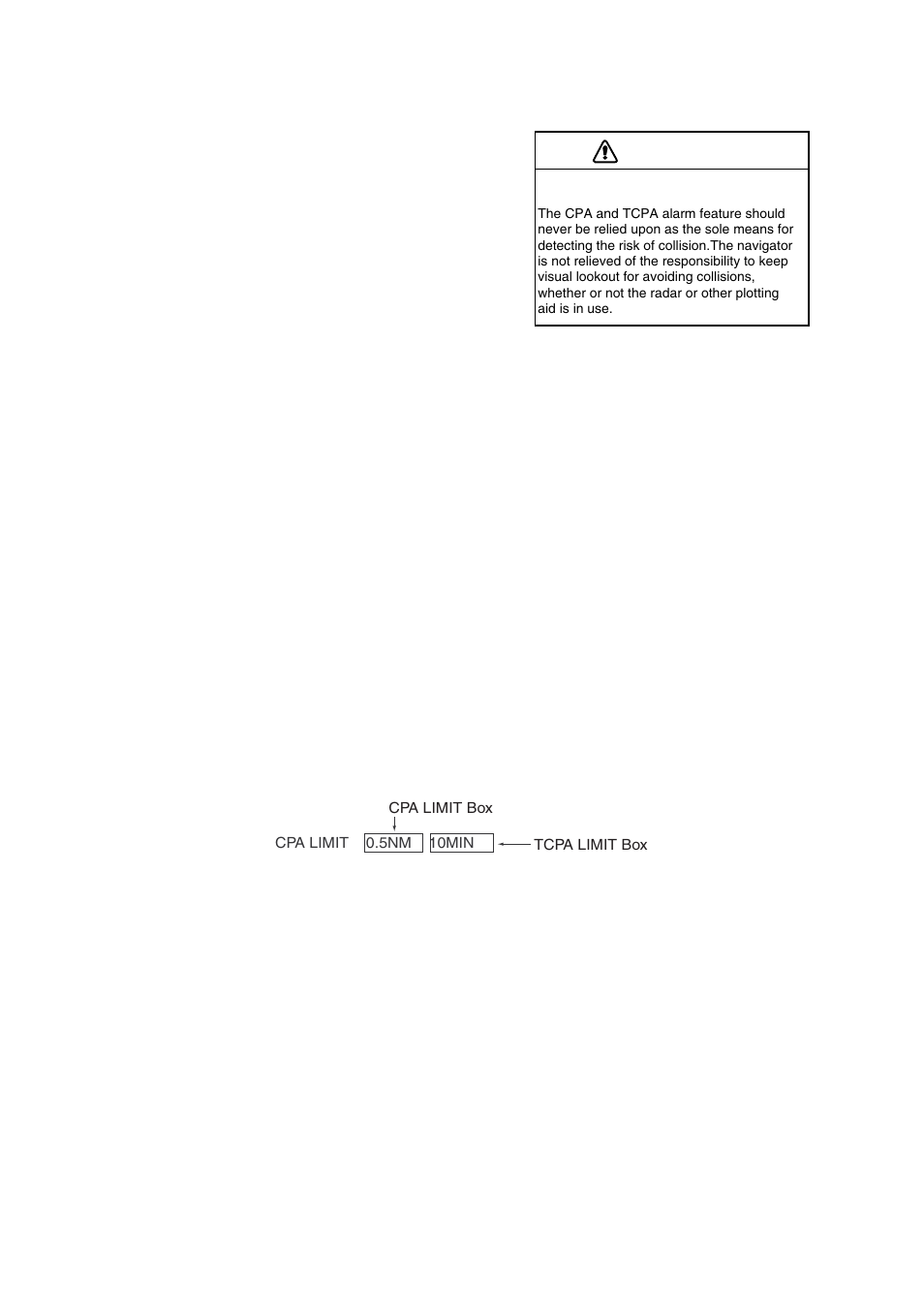 12 setting cpa/tcpa alarm ranges, Caution, 1 setting cpa/tcpa alarm ranges | Furuno BB FAR28x7 User Manual | Page 154 / 305