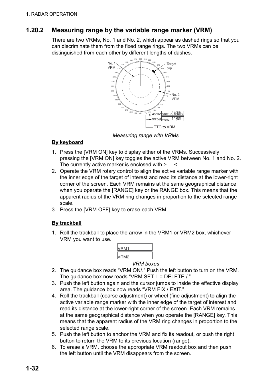 Radar operation | Furuno BB FAR28x7 User Manual | Page 58 / 305