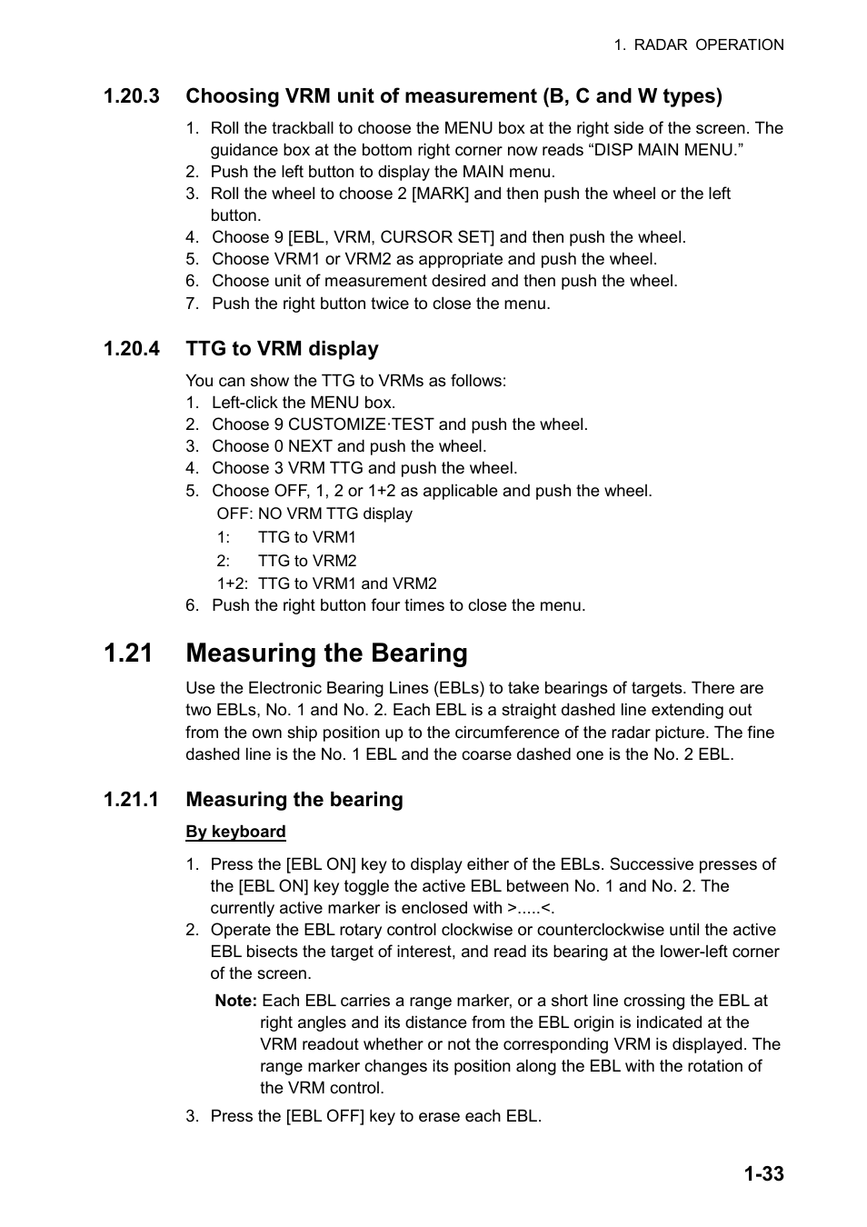 21 measuring the bearing | Furuno BB FAR28x7 User Manual | Page 59 / 305