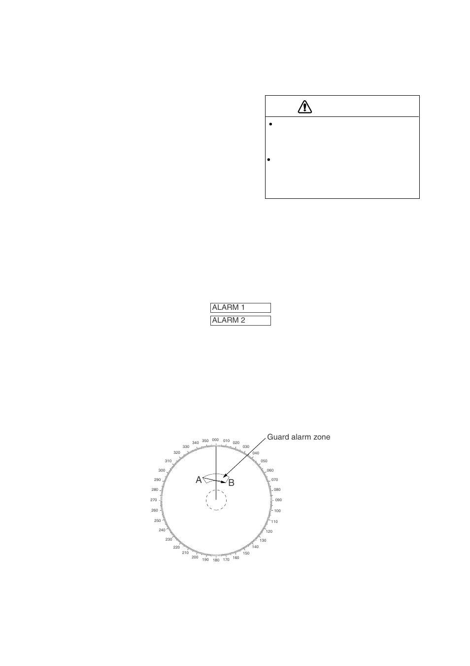 24 setting a target alarm, Caution, 1 how to set a target alarm zone | Target alarm zone, Radar operation | Furuno BB FAR28x7 User Manual | Page 65 / 305