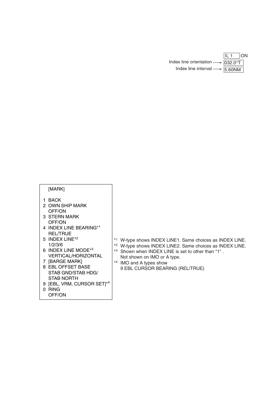 3 index line bearing reference | Furuno BB FAR28x7 User Manual | Page 77 / 305