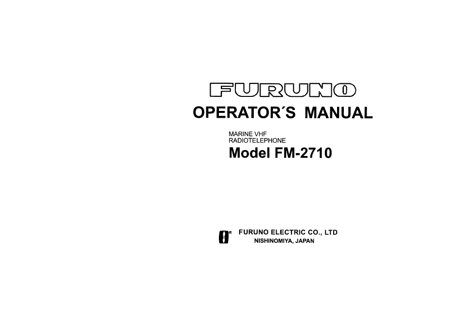 Furuno FM-2710 User Manual | 43 pages