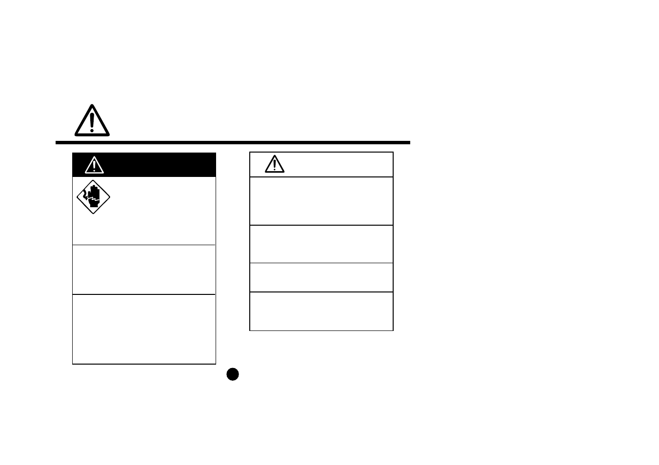 Safety information for the operator, Caution, Warning | Furuno FM-2710 User Manual | Page 3 / 43