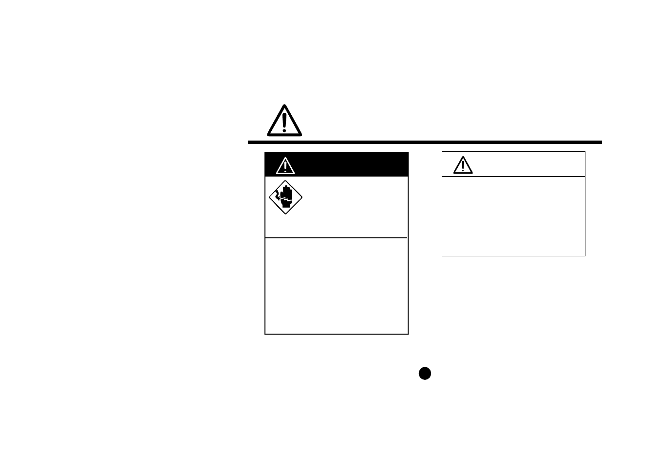 Caution warning, Safety information for the operator | Furuno FM-2710 User Manual | Page 4 / 43