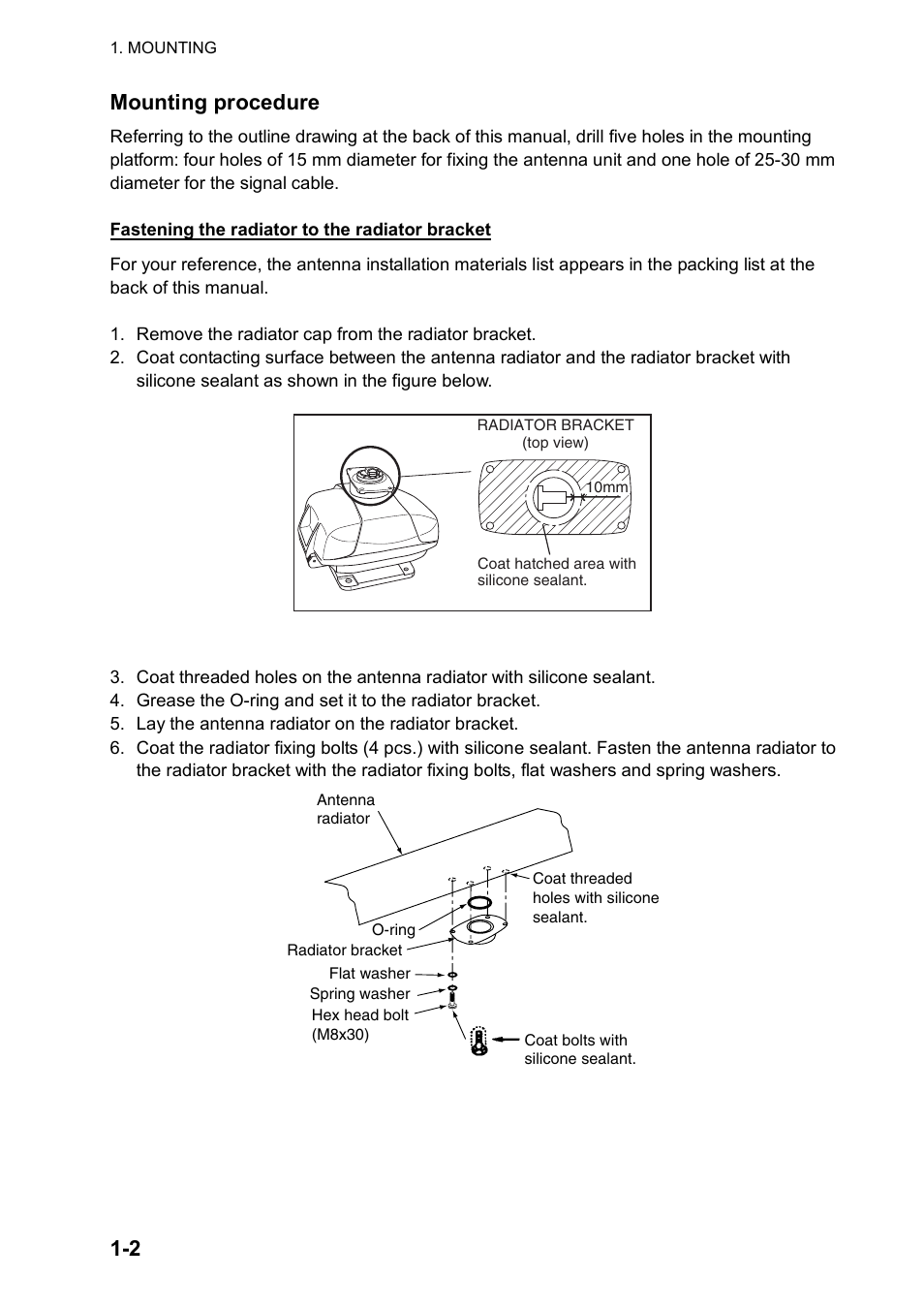2 mounting procedure | Furuno FR-8122 User Manual | Page 10 / 56