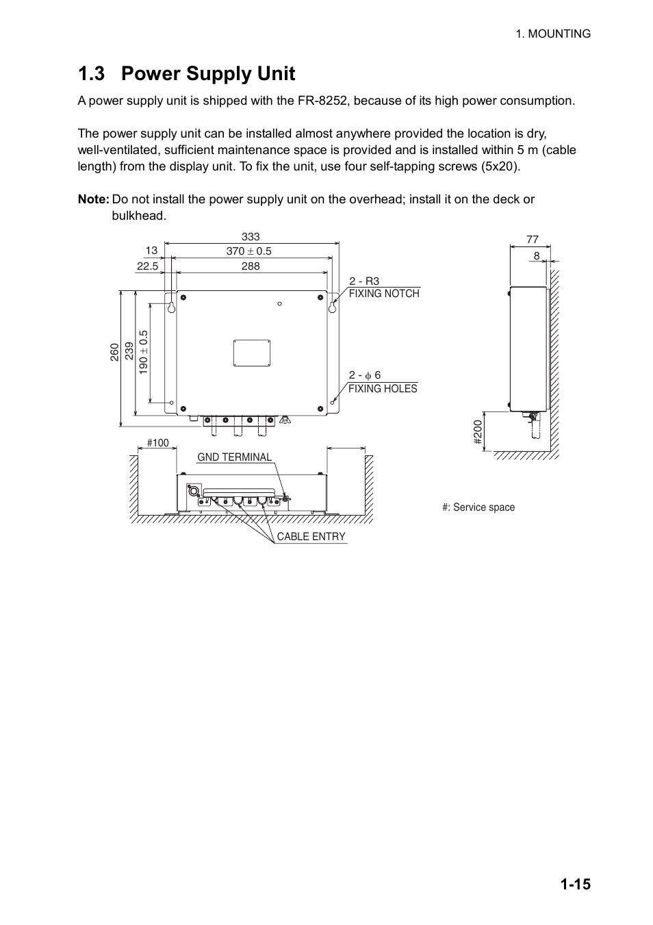 3 power supply unit | Furuno FR-8122 User Manual | Page 23 / 56