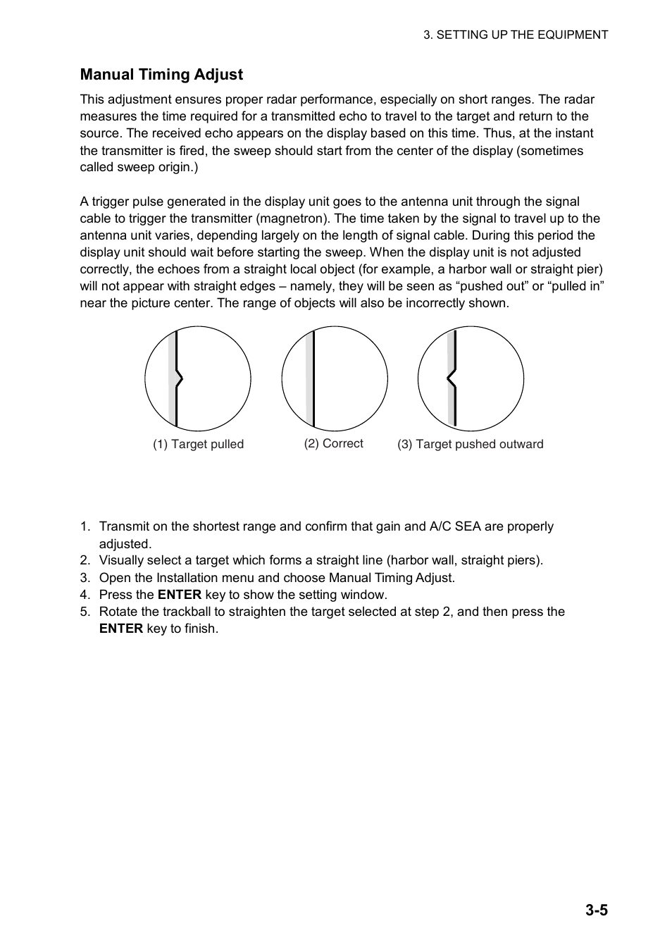 5 manual timing adjust | Furuno FR-8122 User Manual | Page 33 / 56